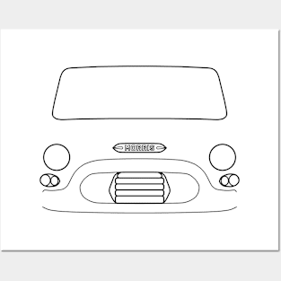 Morris J4 van outline graphic (black) Posters and Art